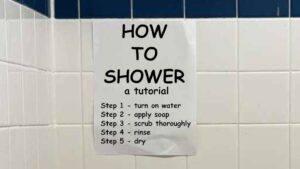 Showering tutorial: 5 easy steps.