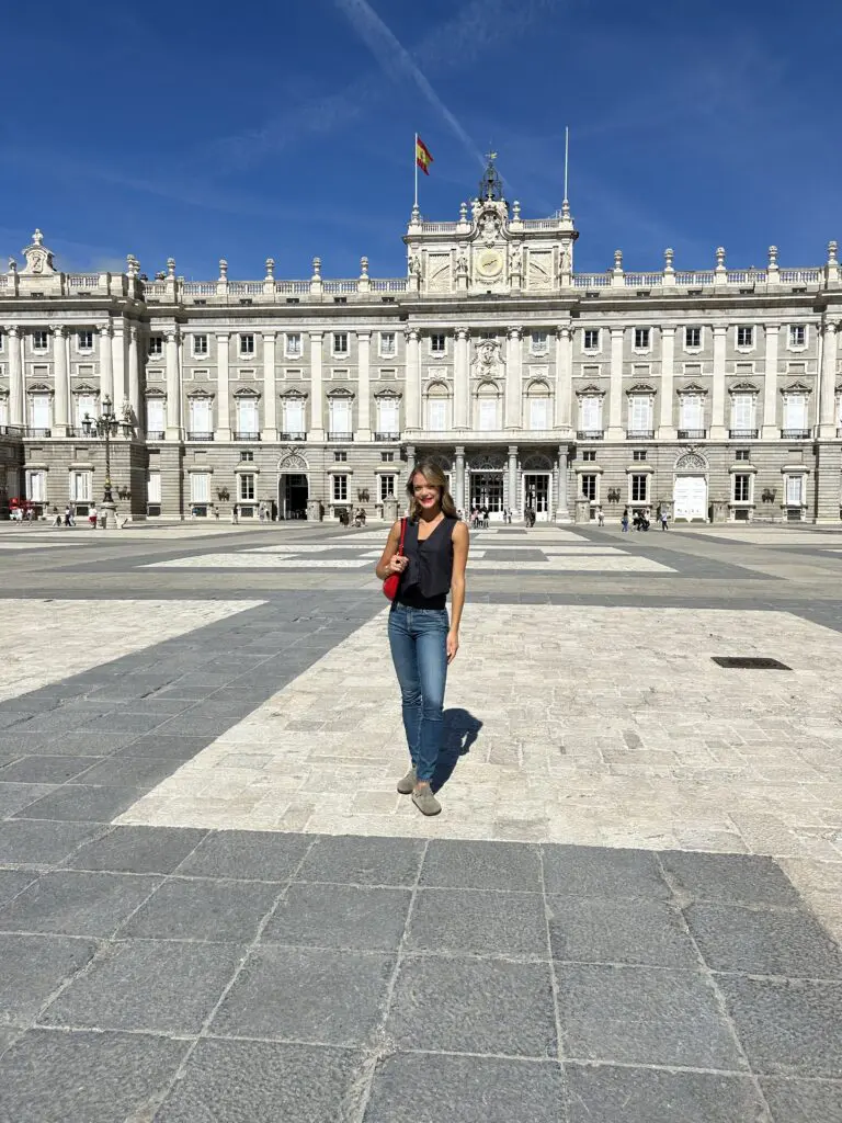 Woman at Royal Palace Madrid, Spain.
